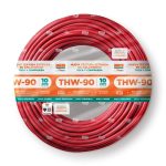 Cable THW-90 Plus 10 AWG Indeco 450/750V ROJO 100 Metros