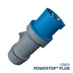 ENCHUFE 32AMP 2P+T 250V AZUL 6H IP44 POWERTOP PLUS (2 CUERPOS)