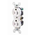 TOMA DOBLE EMPOTRABLE L/T 15A 125V BLANCO