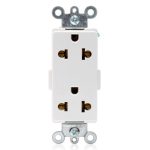 TOMA DOBLE EMPOTRABLE DECORA UNIVERSAL 2X15A L/T 150V O 16A L/T 250V BLANCO