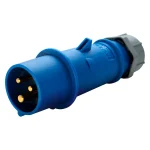 ENCHUFE INDUSTRIAL 2P + T 250V AZUL 6H IP44 MENNEKES